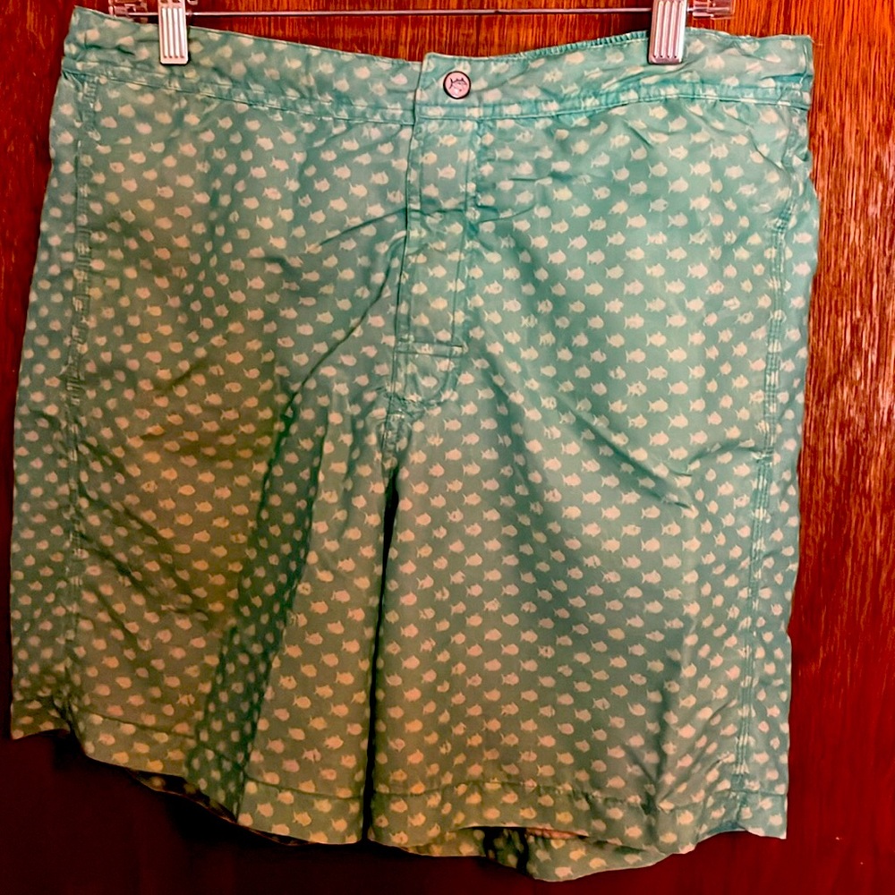 Southern Tide Men’s Light Green Medium Swimsuit
